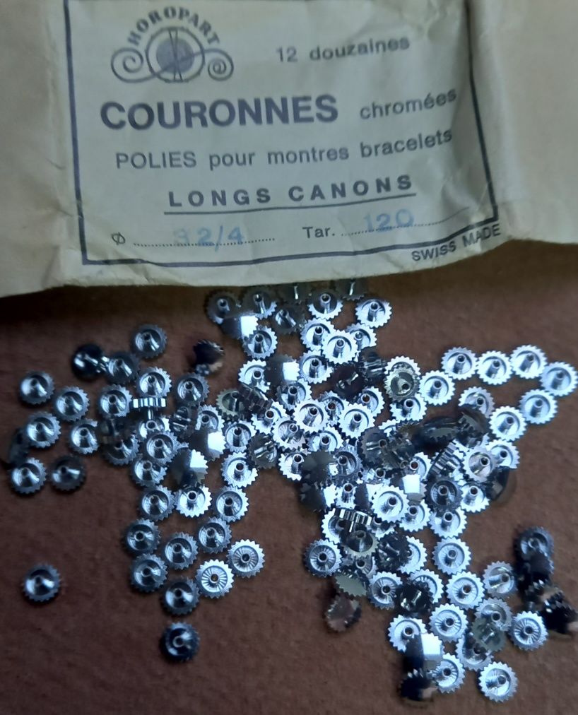 Coroas para relogio, swiss made, 2 euro cada