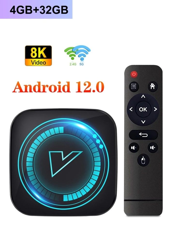 VONTAR H618 8K 4/32 приставка 8K Android 12 Smart TV медіаплеєр