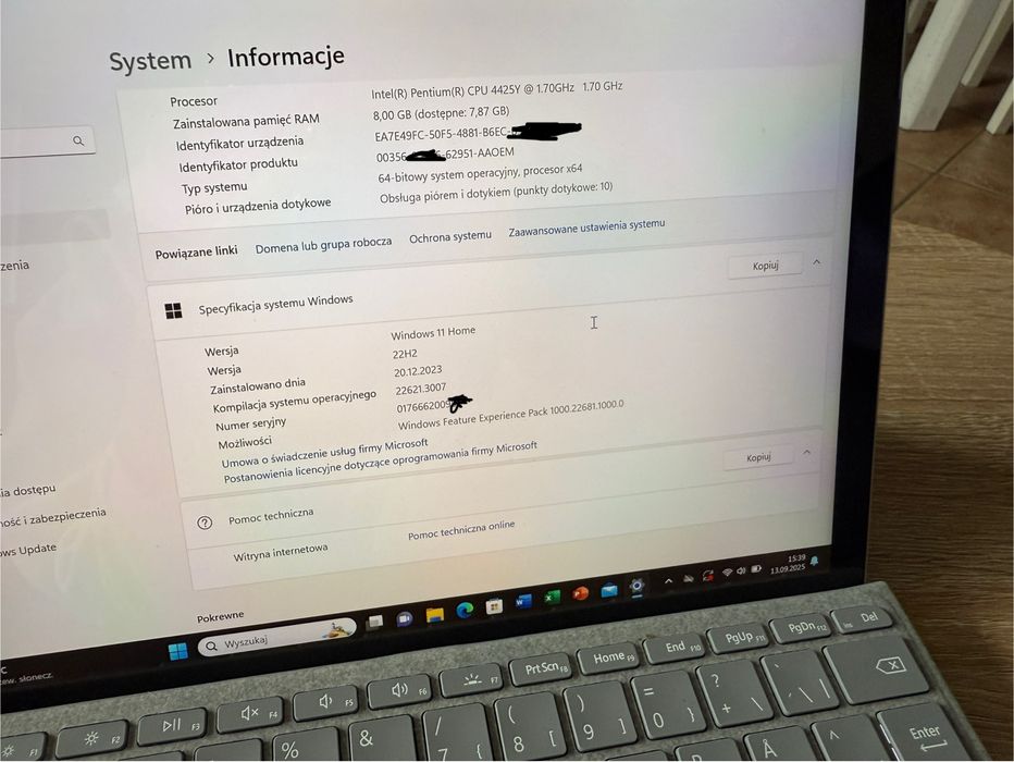 Microsoft surface go 2 + klawiatura + akcesoria