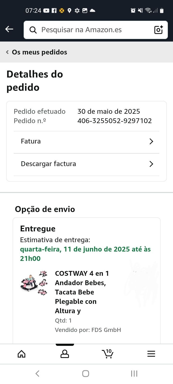Costway, Andador (Andarilho) 4 em 1 como novo