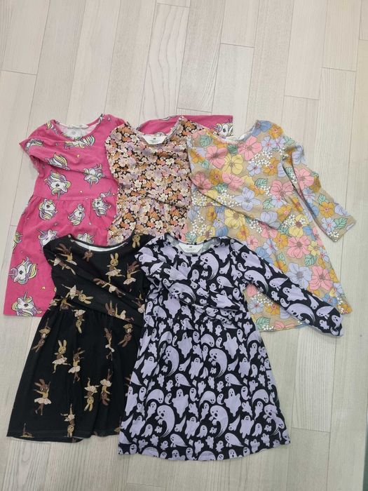 H&M 110/116 sukienki wielopak