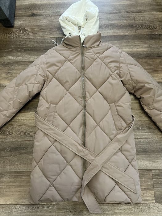 Куртка зимова, капішон знімається, коричнева, розмір Л