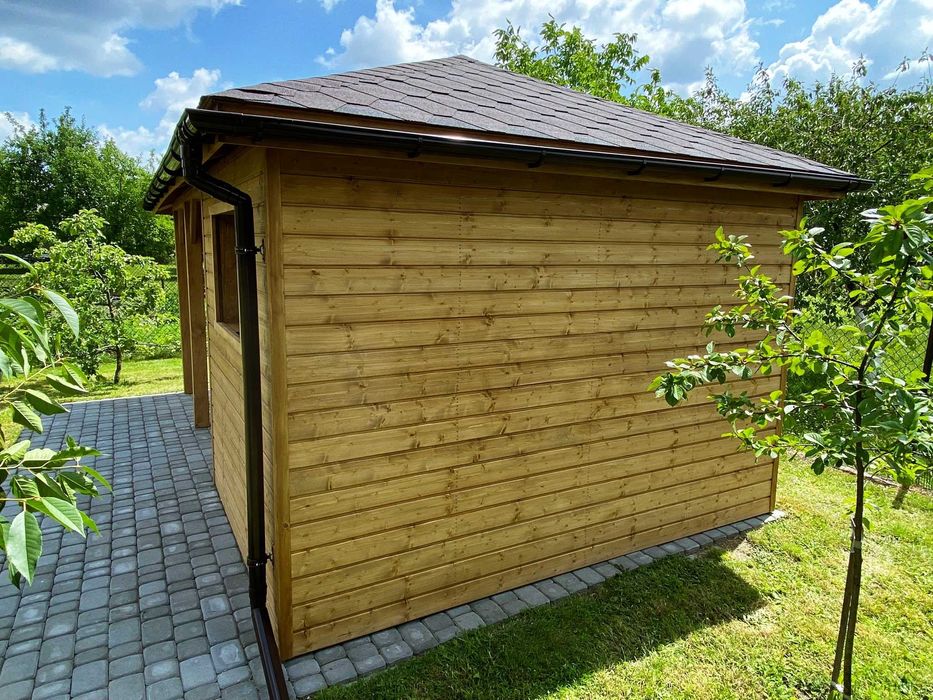 Altana ogrodowa z domkiem narzędziowym Afrodyta 3m x 5m - PRODUCENT