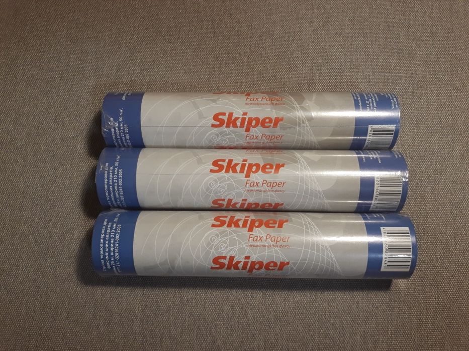 Папір для факса для офіса "Skiper" 25м x 210мм