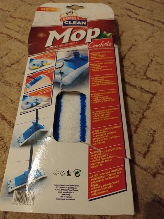 Płaski mop z mikrofibry + nakładka