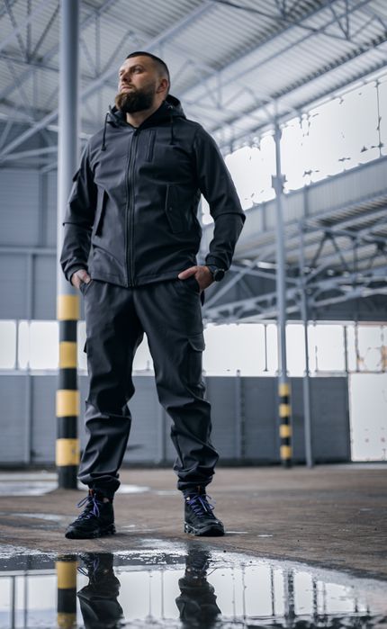 ТОП! Мужской спортивный костюм на флисе теплый зимний куртка штаны фли