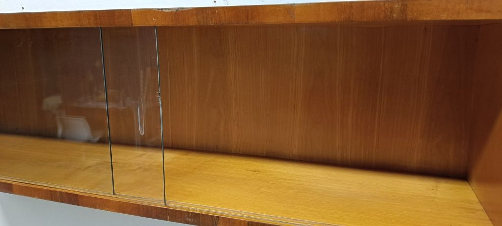 półka wisząca PRL witrynka przeszklona do kuchni pokoju vintage design