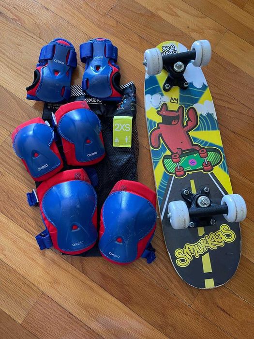 Skate Criança com proteções - Deeply Smurkles
