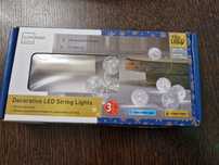 Lampki LED małe kulki na baterie 10 szt. Livarno Lidl sznur