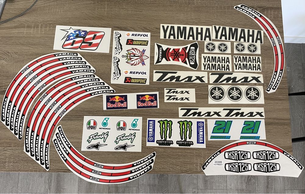 Autocolantes Yamaha, Red Bull, Repsol, Monster…