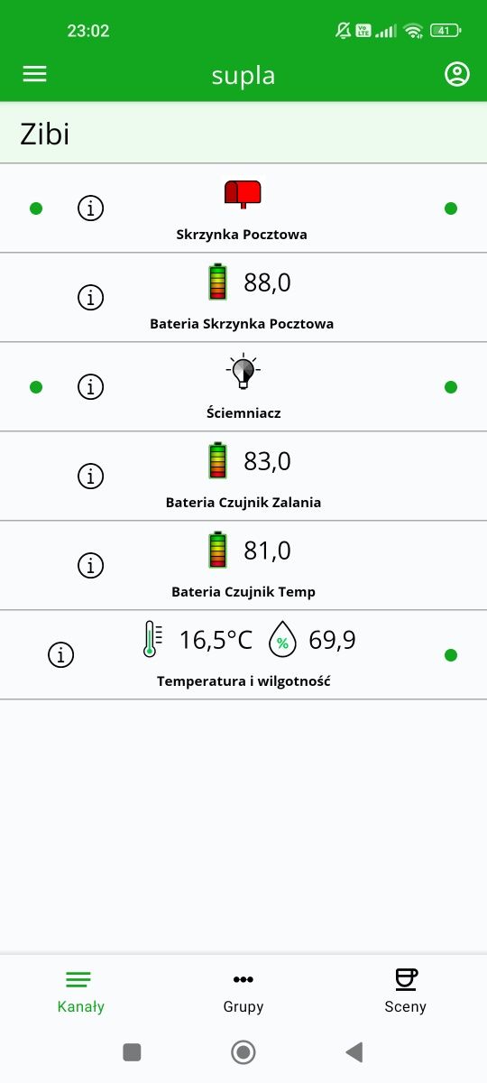 Czujnik zalania Wody na baterie Supla powiadomienie na Tel