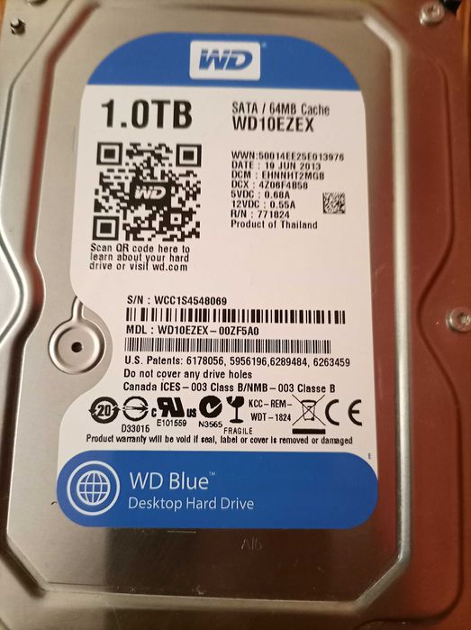 WD10EZEX Western Digital blue hdd 3,5" 1tb