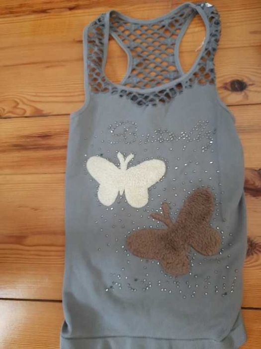 Top na rozmiar XS w typie bokserki siateczkowaty tył