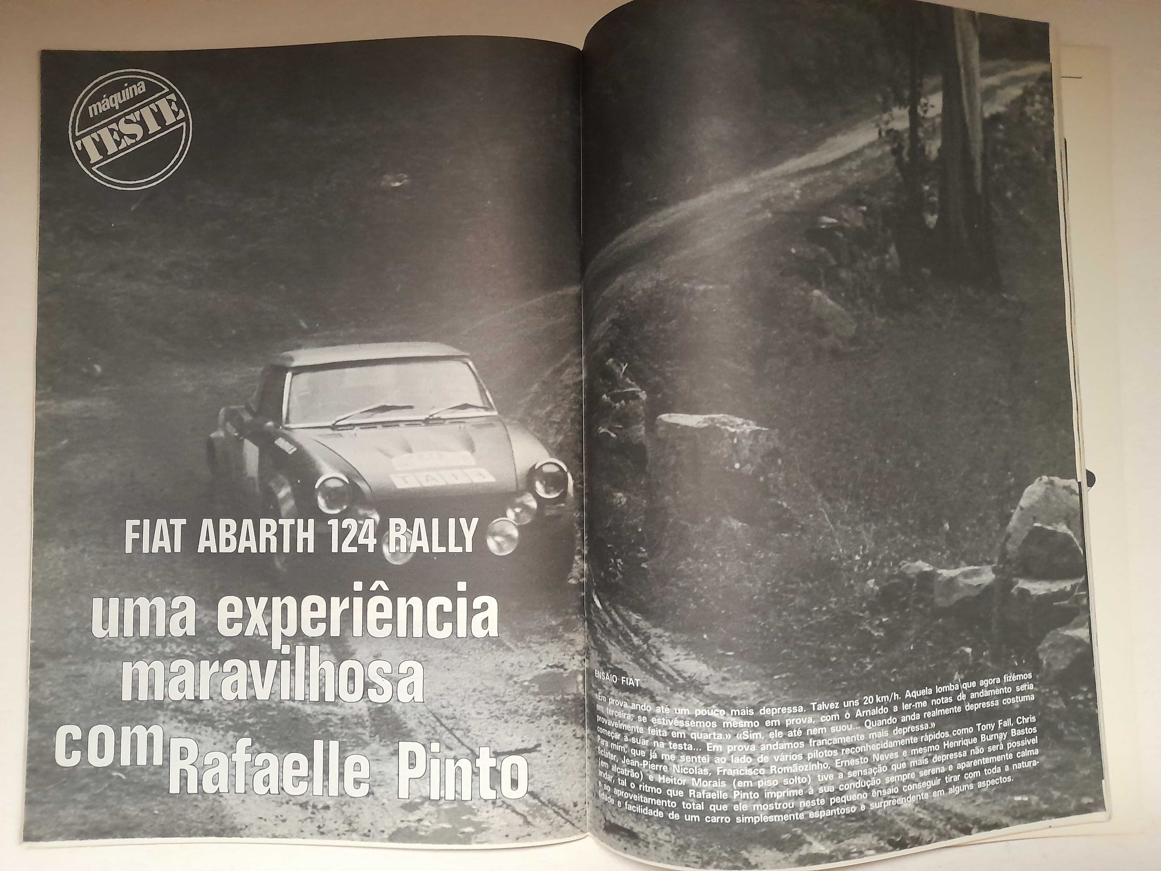 Revista Máquina Abril 1974 Fiat 124 Spyder Rali Portugal