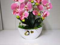 Walentynki Kwiat Storczyk Doskonały Prezent Gumowy Serduszka Magnolit