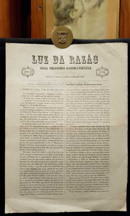 Jornal Philosophico Académico Portuense Luz da Razão 1872