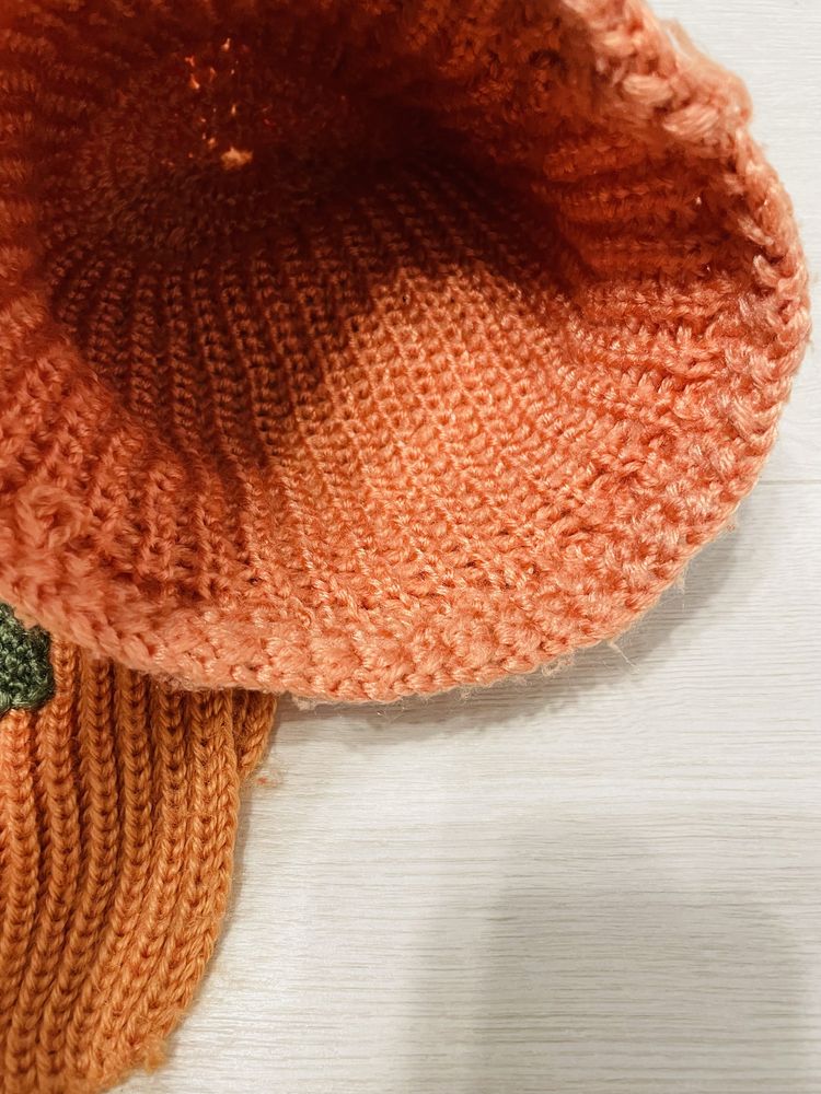 Набір шапка жіноча і шарф помаранчевого/оранжевого кольору