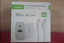 Szybka ładowarka 32 W do iPhone’a, GlobaLink 2 porty USB-C z kablem