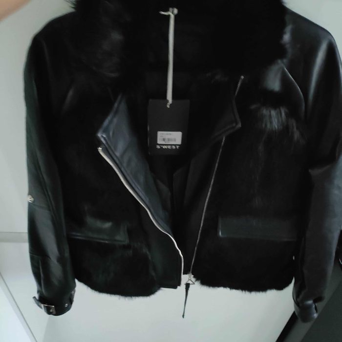 Nowe futerko kożuszek ramoneska L zimowa oversize