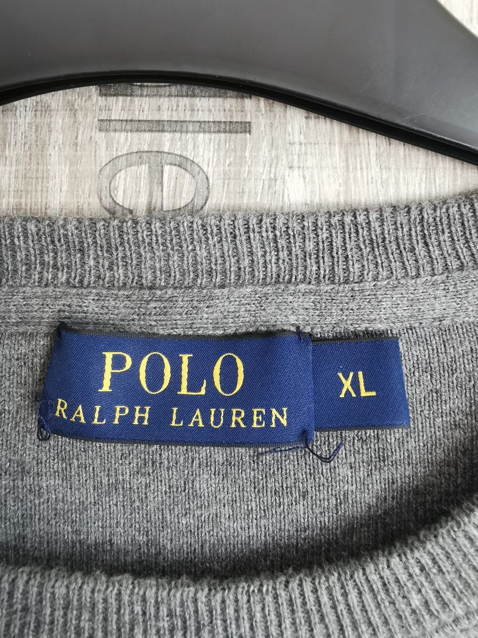 Szary męski sweter Polo Ralph Lauren XL