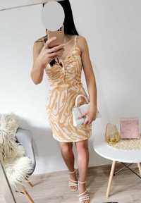 NOWA sukienka mini H&M prążkowana 38 M
