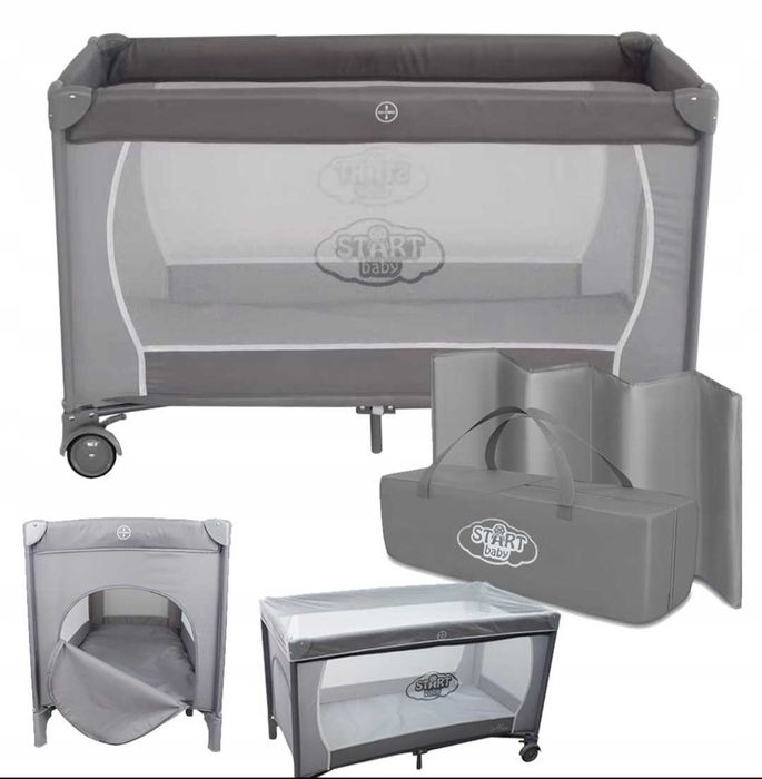 Łóżeczko turystyczne z materacem