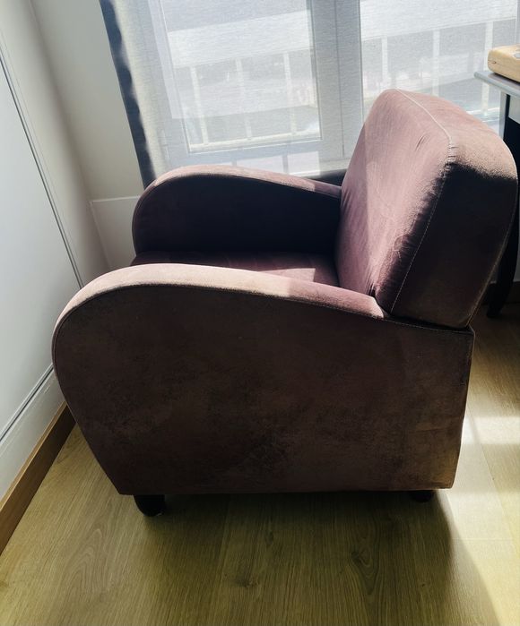 Cadeirão/poltrona camurça