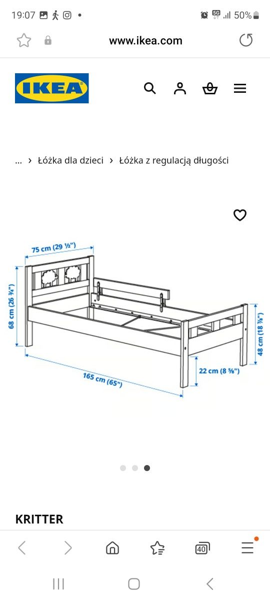 Łóżko ikea białe z materacem