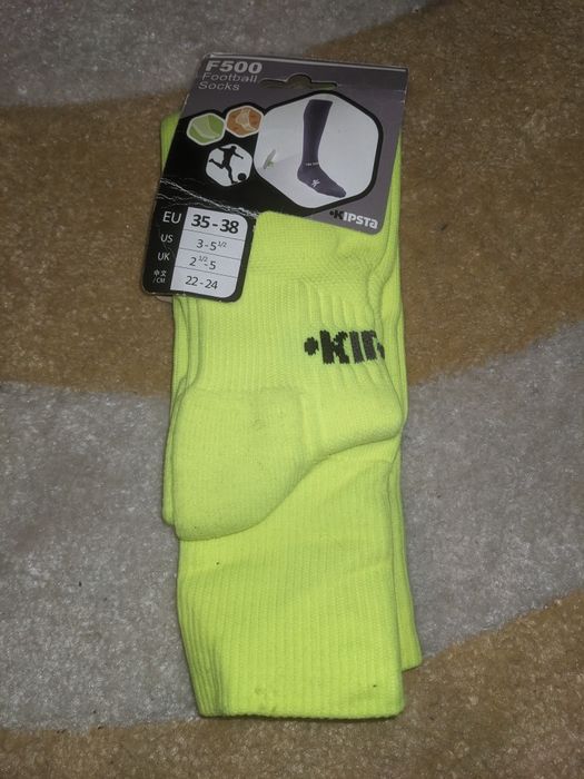 Nowe getry Kipsta 35-38 żółte