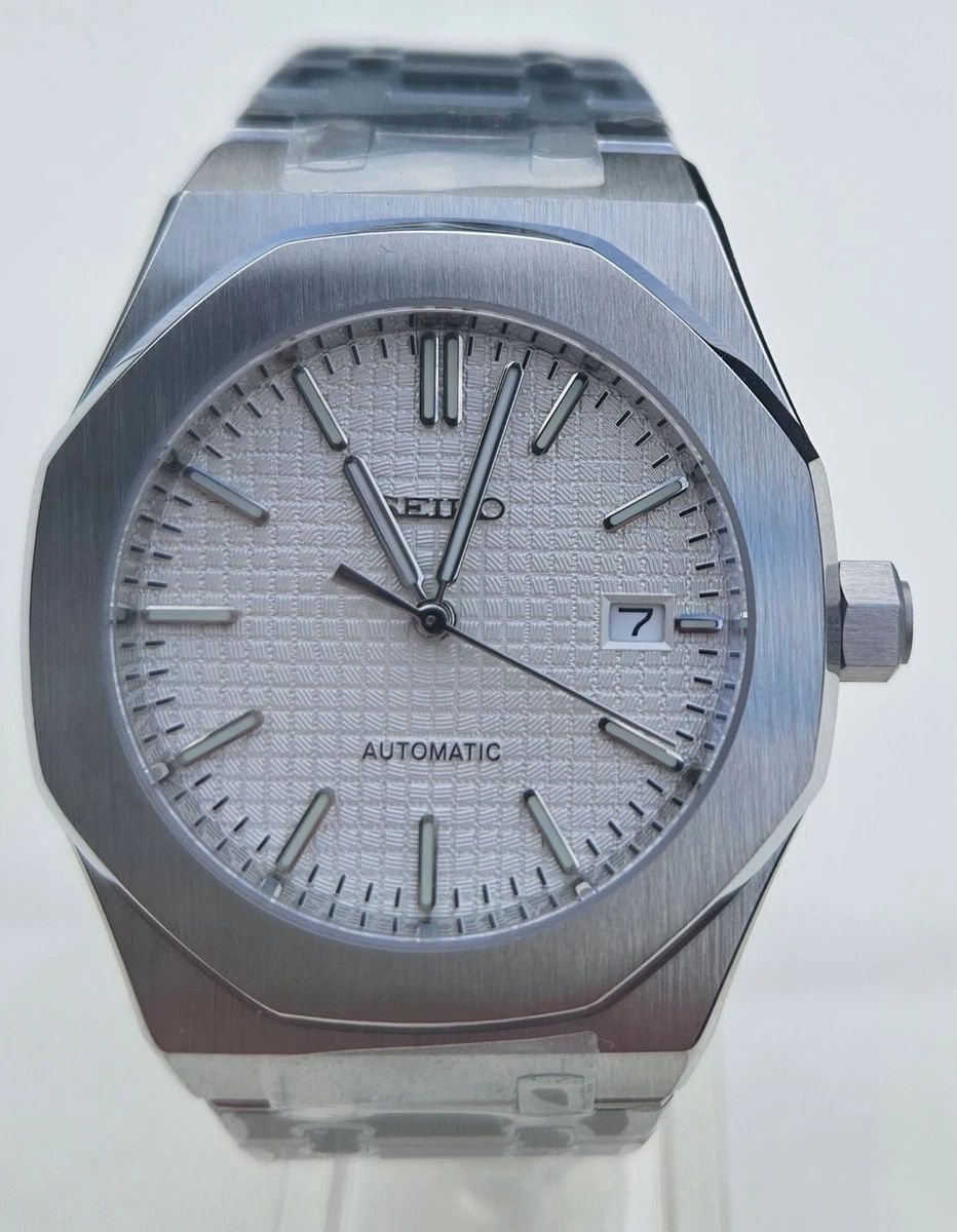 SEIKO MOD Royal Oak Biały Custom NOWY