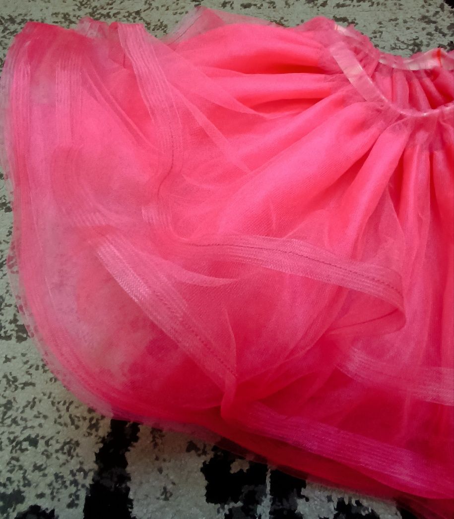 Рожева спідниця з фатину дівчинка 5-8 років, розовая фатиновая юбка
