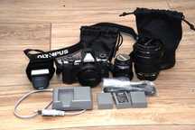 Olympus OM-D E-M5 Mark II Tytan zestaw z obiektywami i bateriami