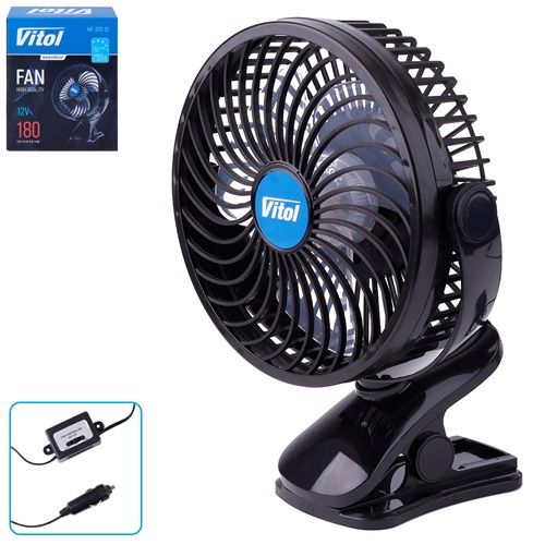 Автомобільний вентилятор Vitol (12v, 7"-18см)