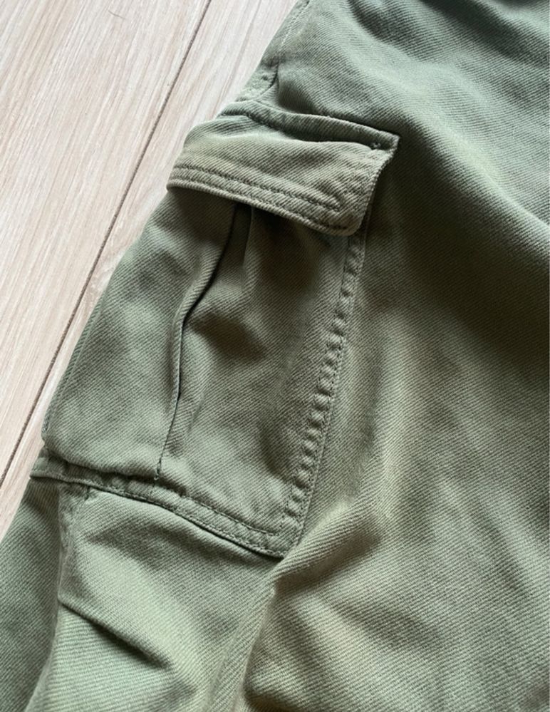 Spodnie Cargo zielone khaki Bershka damskie xs