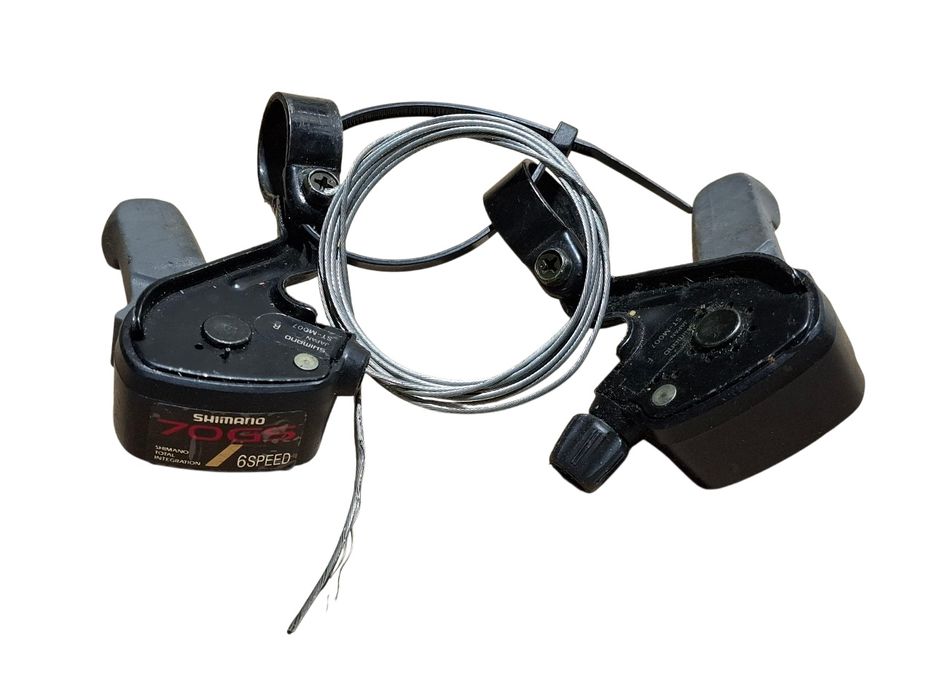 Retro Manetki Rowerowe Zmiany Biegów 3x6 Shimano 70GS ST-M007 Dźwignie