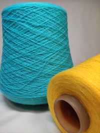 Пряжа для машинного вязания. Цвет голубой, жёлтый. Акрил