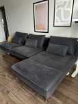 Sofa Ikea Soderhamn grafit kanapa z szelongiem