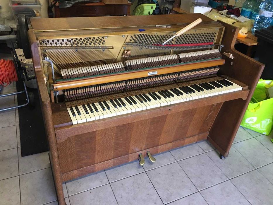 Pianino sprawne grające 1892 Belgia Van Hyfte do nastrojenia Płyta OK