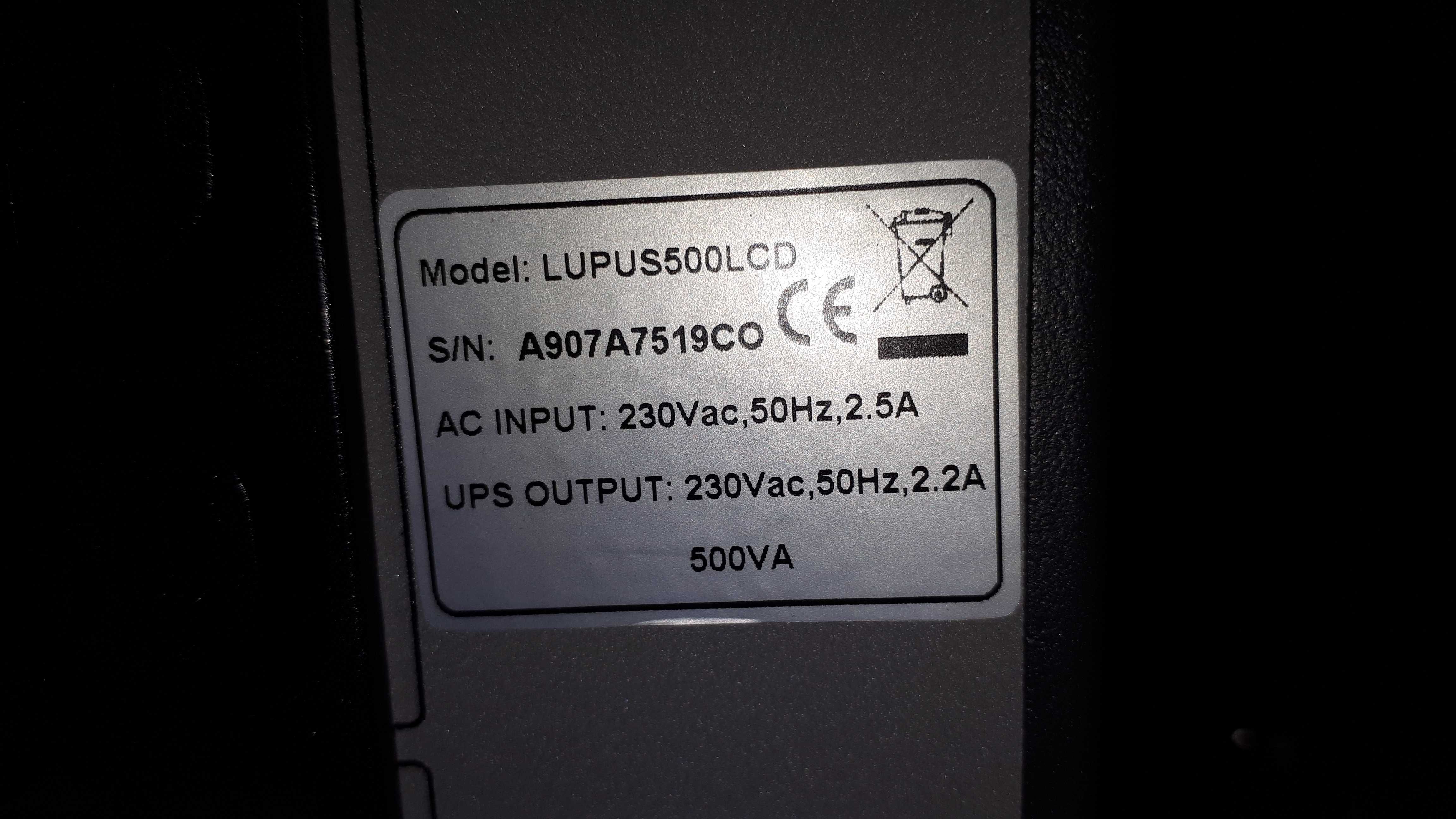 UPS Fideltronik Lupus 500 LCD