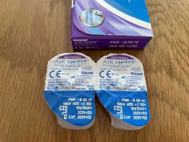 Soczewki AIR Optix Multifocal Hydra Glyde Alcon -8,0/ADD +2,5 - szt.2