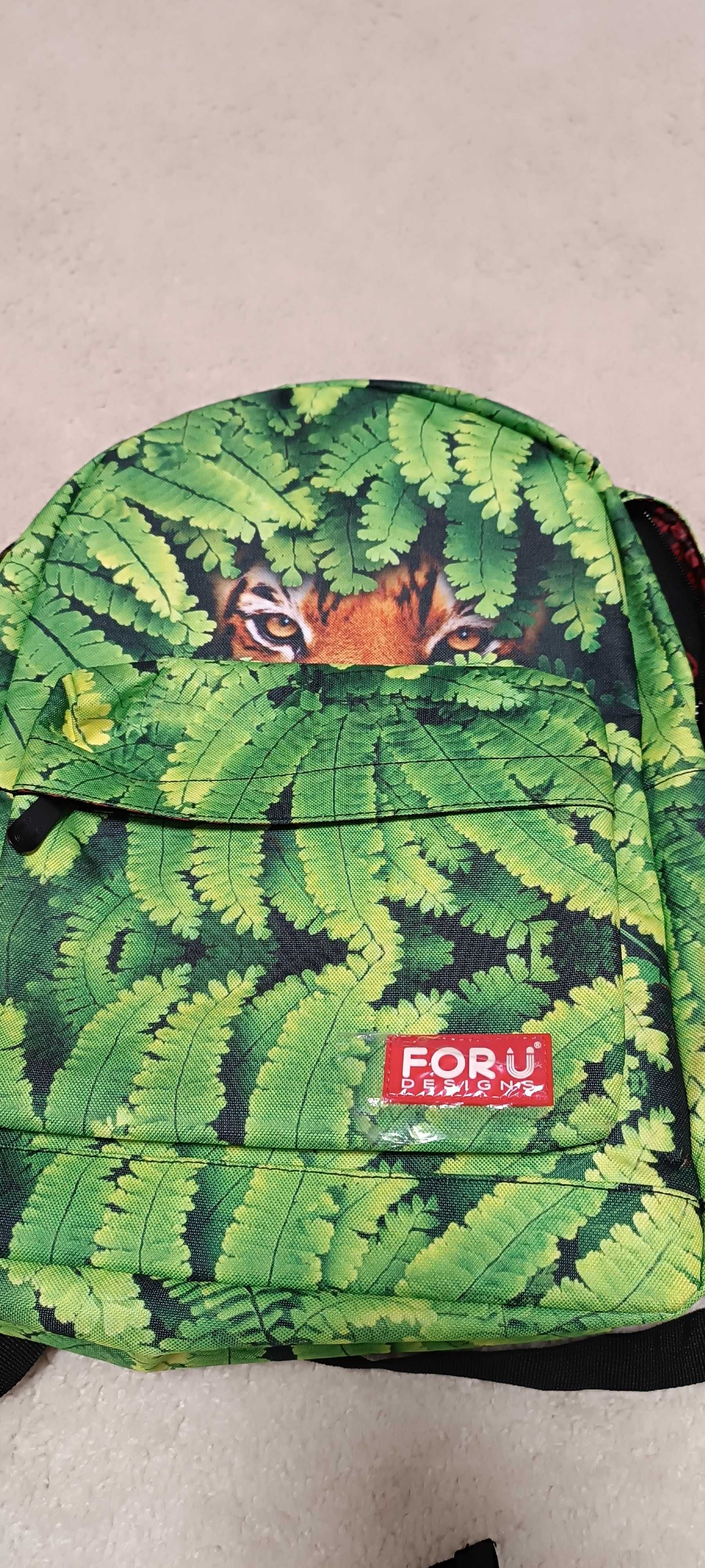 Рюкзак новый женский городской школьный зеленый бренд FORU