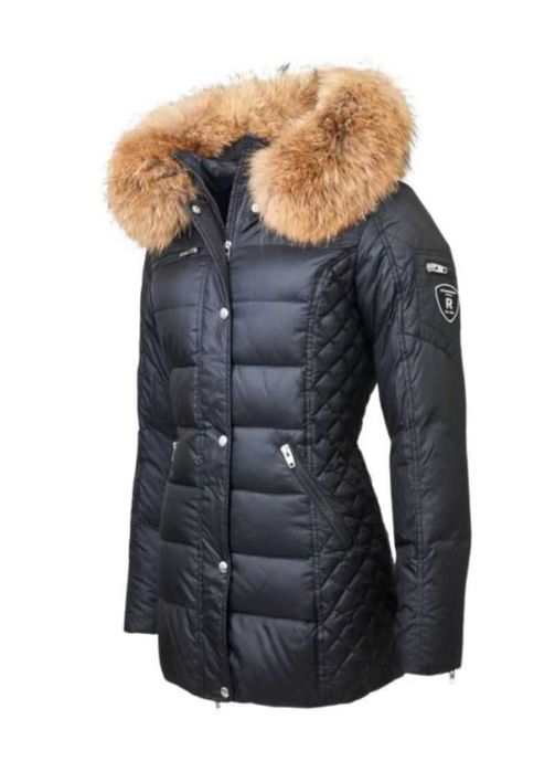 Ciepła kurtka Rockandblue roz. 34 puch kaczy naturalne futro