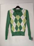 Sweterek United Colors of Benetton S zielony pepitka