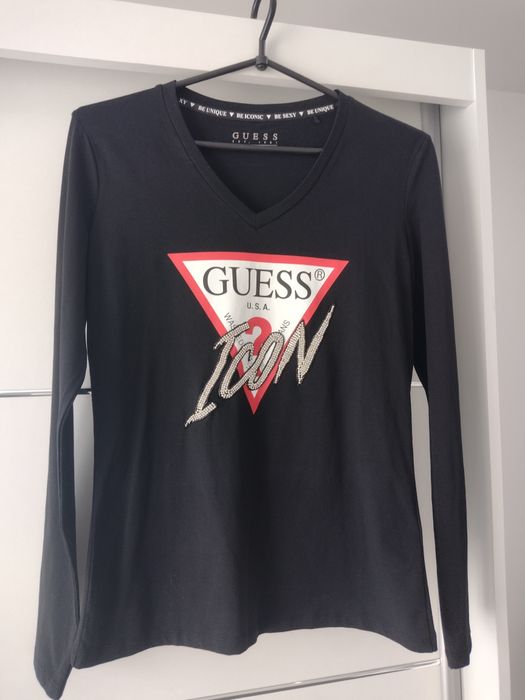 Czarna bluzka Guess Icon rozmiar M
