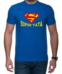Nowa koszulka T-shirt Superman Super Tata roz M. prezent dla Taty