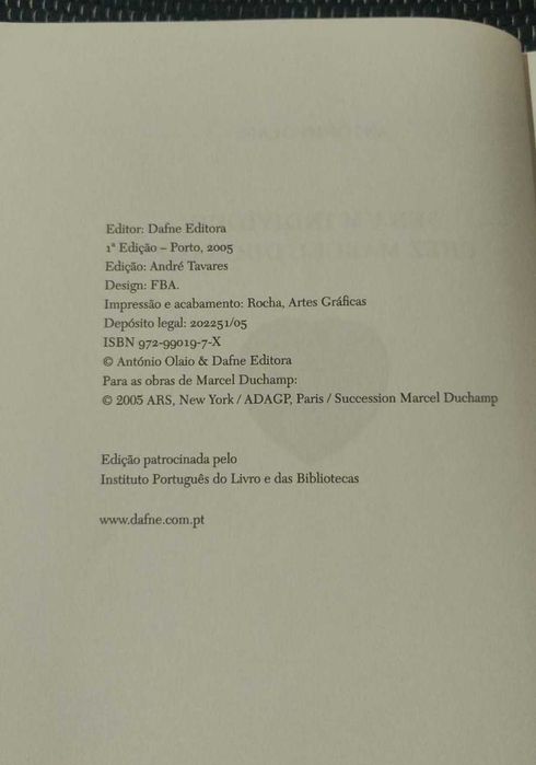 Ser um individuo chez Marcel Duchamp - António Olaio