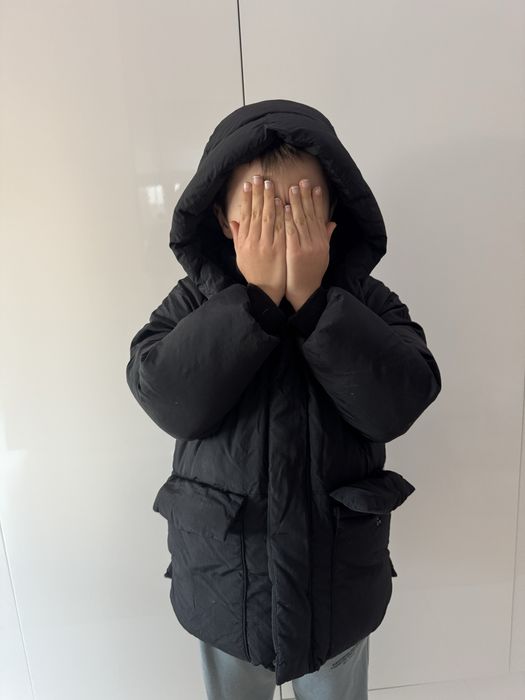 Kurtka zimowa Zara r.116 czarna puchowa