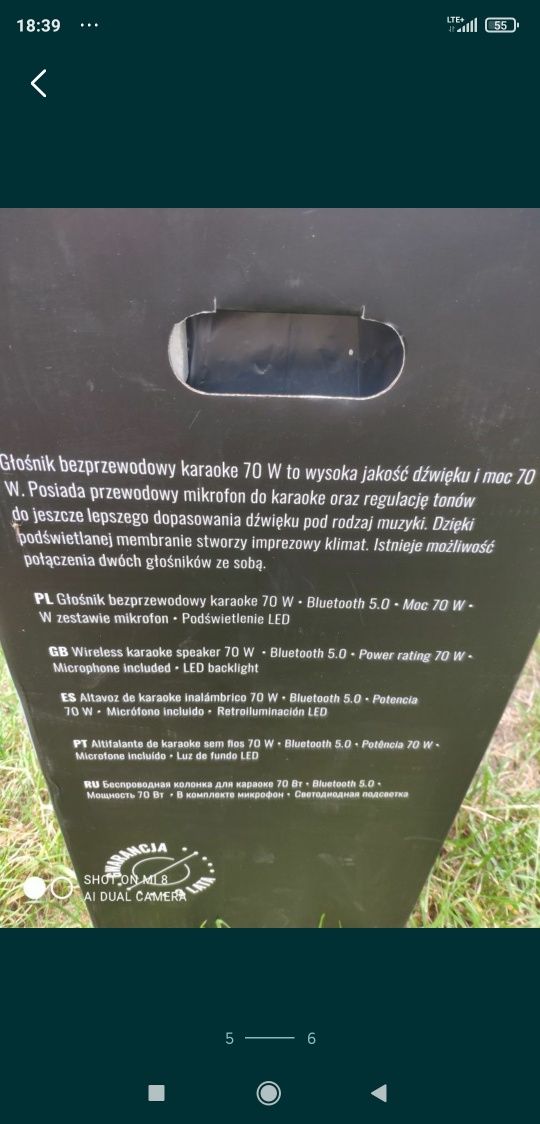 Moevi 70W mega dźwięk BT