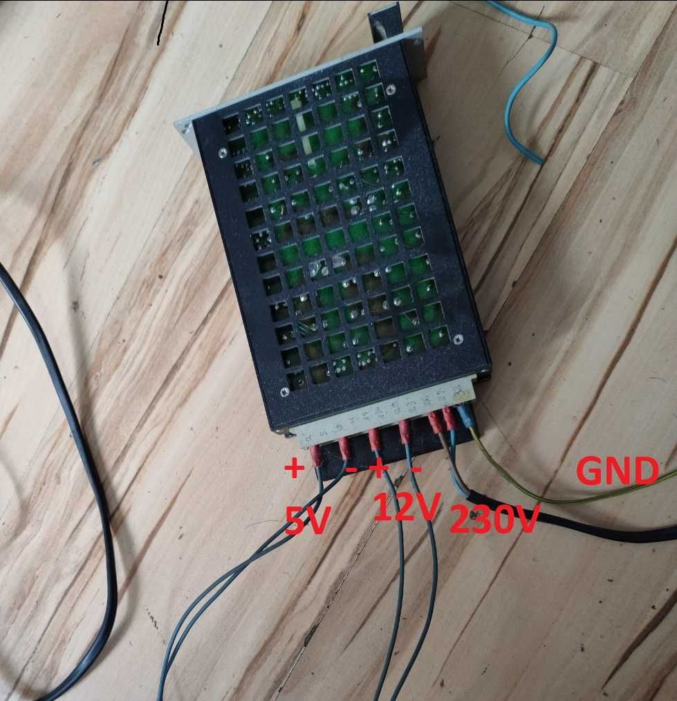 Zasilacz Przemysłowy Vero PK60 Bivolt 5V 12V Bicc Rack19 laboratoryjny