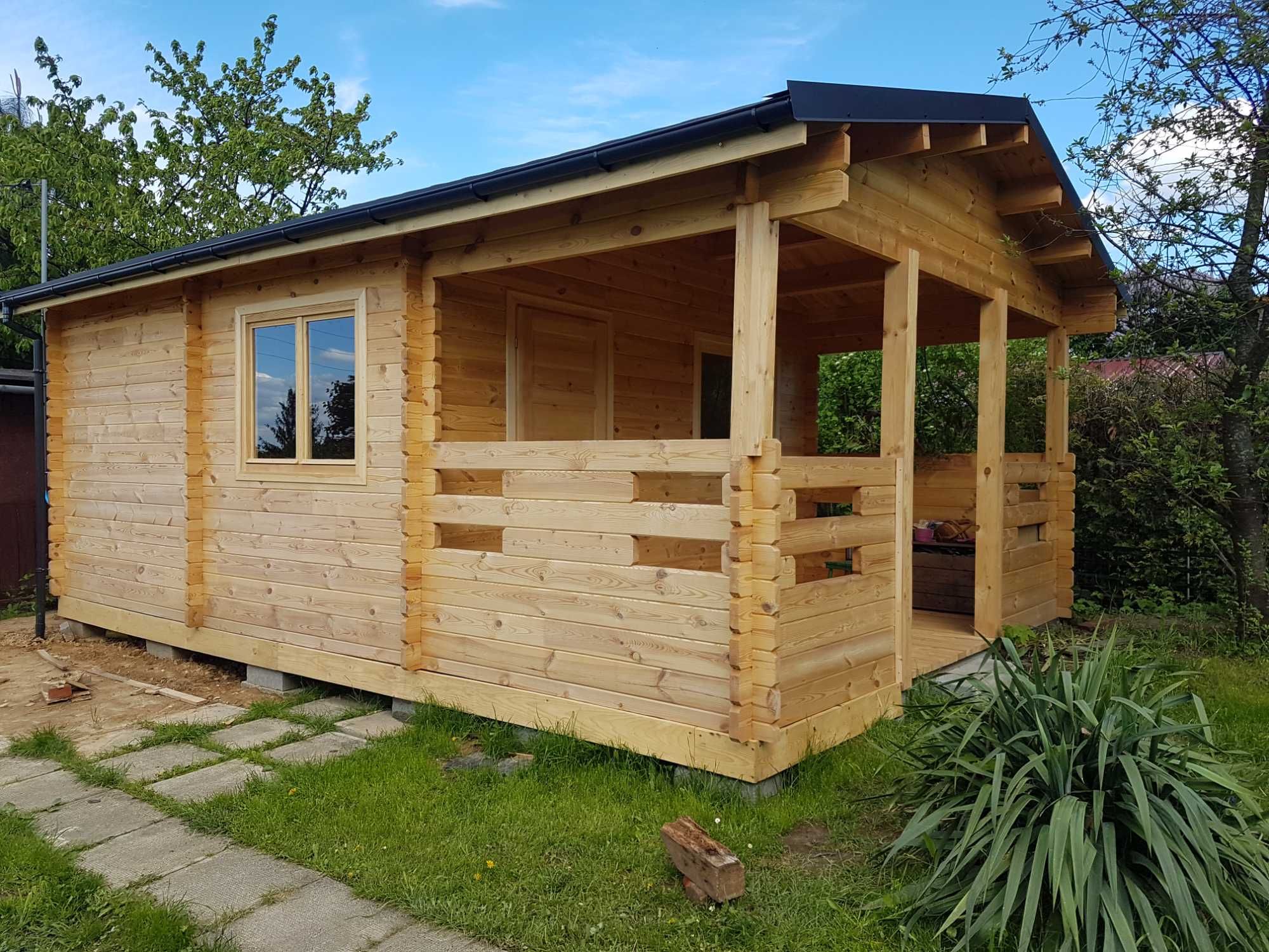 Domek letniskowy, drewniany, działkowy, 32,5 m2 ściana ,gr. od 44mm